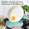 The Cookware Co GreenPan Rio Ceramic Coated Aluminum Fry Pan 10 in. Turquoise CC002634-001 - alternate 3